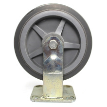 8 Zoll schwere Platte starr stumm TPR Casters